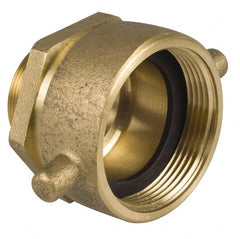 EVER-TITE Coupling Products - 2-1/2 FNST x 2-1/2 MNPT Hydrant Swivel Adapter - Brass - Exact Tooling
