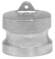 EVER-TITE Coupling Products - 4" Stainless Steel Cam & Groove Suction & Discharge Hose Dust Plug For Use with Couplers - Part DP, 100 Max psi - Exact Tooling