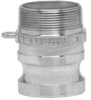 EVER-TITE Coupling Products - 3" Stainless Steel Cam & Groove Suction & Discharge Hose Male Adapter Male NPT Thread - Part F, 3" Thread, 200 Max psi - Exact Tooling