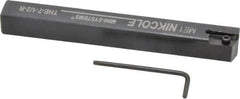 NIKCOLE MINI-SYSTEMS - External Thread, 4-1/2" OAL, Right Hand Indexable Grooving Cutoff Toolholder - 1/2" Shank Height x 1/2" Shank Width, GIE Insert Style, THE Toolholder Style, Series Mini-Systems - Exact Tooling
