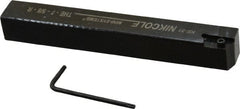 NIKCOLE MINI-SYSTEMS - External Thread, 5" OAL, Right Hand Indexable Grooving Cutoff Toolholder - 5/8" Shank Height x 5/8" Shank Width, GIE Insert Style, THE Toolholder Style, Series Mini-Systems - Exact Tooling