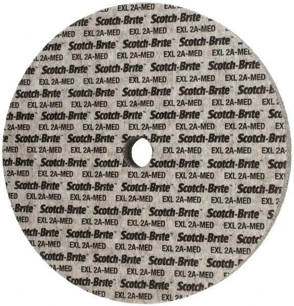 3M - 12" Diam, 1" Face Width, 1-1/4" Center Hole, Medium Grade, Aluminum Oxide Deburring Wheel - Unitized, Soft Density 2 Grade, 2,300 RPM - Exact Tooling