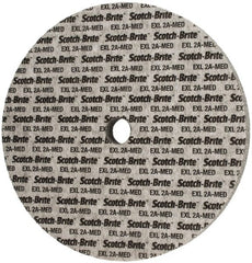 3M - 12" Diam, 1" Face Width, 1-1/4" Center Hole, Medium Grade, Aluminum Oxide Deburring Wheel - Unitized, Soft Density 2 Grade, 2,300 RPM - Exact Tooling