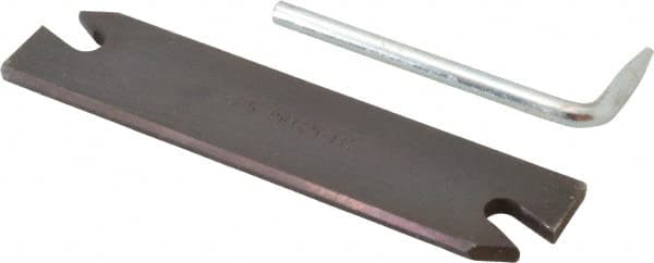 Hertel - 1.02" Blade Height, 5/32" Blade Width, 4.33" OAL, Right Hand Cut, Single End Indexable Cut-Off Blade - MGIH Blade - Exact Tooling