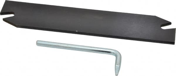 Hertel - 1-1/4" Blade Height, 1/8" Blade Width, 5.9" OAL, Right Hand Cut, Single End Indexable Cut-Off Blade - MGIH Blade - Exact Tooling