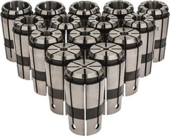 Parlec - 15 Piece, 1/8" to 1" Capacity, Single Angle Collet Set - Series TG/PG 100 - Exact Tooling