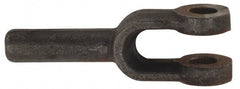 Value Collection - 1-3/8" Yoke Width, Carbon Steel, Plain Yoke - 5/8" Hole Diam, 1-7/16" Hole Center to Neck, 1-3/16" Yoke Arm Height, 5/8" Neck Diam, 1-7/16" Neck Length, 2-7/8" OAL - Exact Tooling