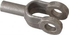 Value Collection - 1-1/8" Yoke Width, Carbon Steel, Plain Yoke - 1/2" Hole Diam, 1-1/8" Hole Center to Neck, 15/16" Yoke Arm Height, 1/2" Neck Diam, 1-3/8" Neck Length, 2-1/2" OAL - Exact Tooling