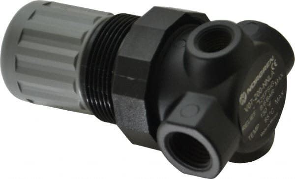 Norgren - 1/4" NPT Relief Valve - 0.7 CV Rate, 21 CFM, 100 Max psi, Knob Adjustment Actuator - Exact Tooling