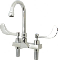 Speakman - Wrist Blade Handle, Centerset Bathroom Faucet - Two Handle, Internal Drain, Gooseneck Spout - Exact Tooling