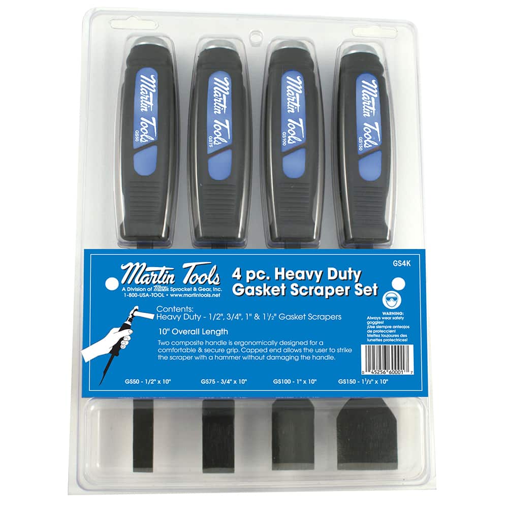 Martin Tools - 4 Pc HD Gasket Scraper Set - Exact Tooling