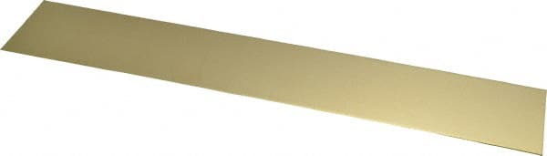 Made in USA - 0.032 Inch Thick x 2 Inch Wide x 12 Inch Long, Brass Strip - Alloy 260 - Exact Tooling