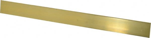 Made in USA - 0.064 Inch Thick x 1 Inch Wide x 12 Inch Long, Brass Strip - Alloy 260 - Exact Tooling