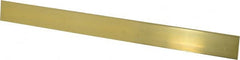 Made in USA - 0.064 Inch Thick x 1 Inch Wide x 12 Inch Long, Brass Strip - Alloy 260 - Exact Tooling