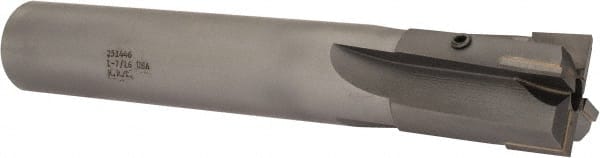 Made in USA - 1-7/16" Diam, 1-1/4" Shank, Diam, 4 Flutes, Straight Shank, Interchangeable Pilot Counterbore - Exact Tooling