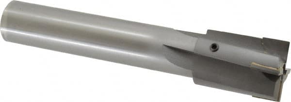 Made in USA - 1-5/8" Diam, 1-1/4" Shank, Diam, 4 Flutes, Straight Shank, Interchangeable Pilot Counterbore - Exact Tooling