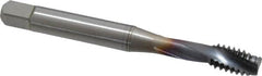 OSG - 1/4-20 UNC 3 Flute 2B Modified Bottoming Spiral Flute Tap - Powdered Metal, TiCN Finish, 2-1/2" OAL, Right Hand Flute, Right Hand Thread, H5, Series EXOTAP - Exact Tooling