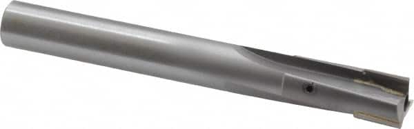 Made in USA - 9/16" Diam, 1/2" Shank, Diam, 3 Flutes, Straight Shank, Interchangeable Pilot Counterbore - 4-5/16" OAL, Bright Finish, Carbide-Tipped - Exact Tooling