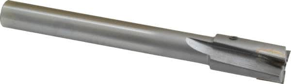Made in USA - 11/16" Diam, 1/2" Shank, Diam, 3 Flutes, Straight Shank, Interchangeable Pilot Counterbore - Exact Tooling