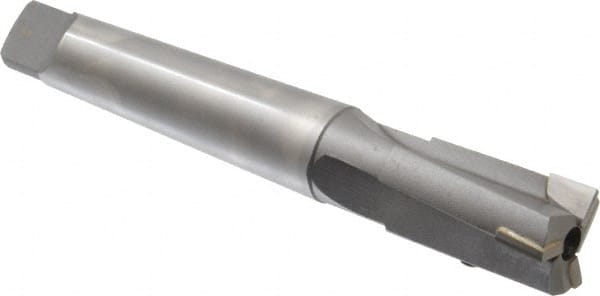 Made in USA - 1-1/16" Diam, 3 Flutes, Morse Taper Shank, Interchangeable Pilot Counterbore - Exact Tooling