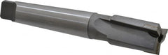 Made in USA - 1-1/8" Diam, 3 Flutes, Morse Taper Shank, Interchangeable Pilot Counterbore - Exact Tooling