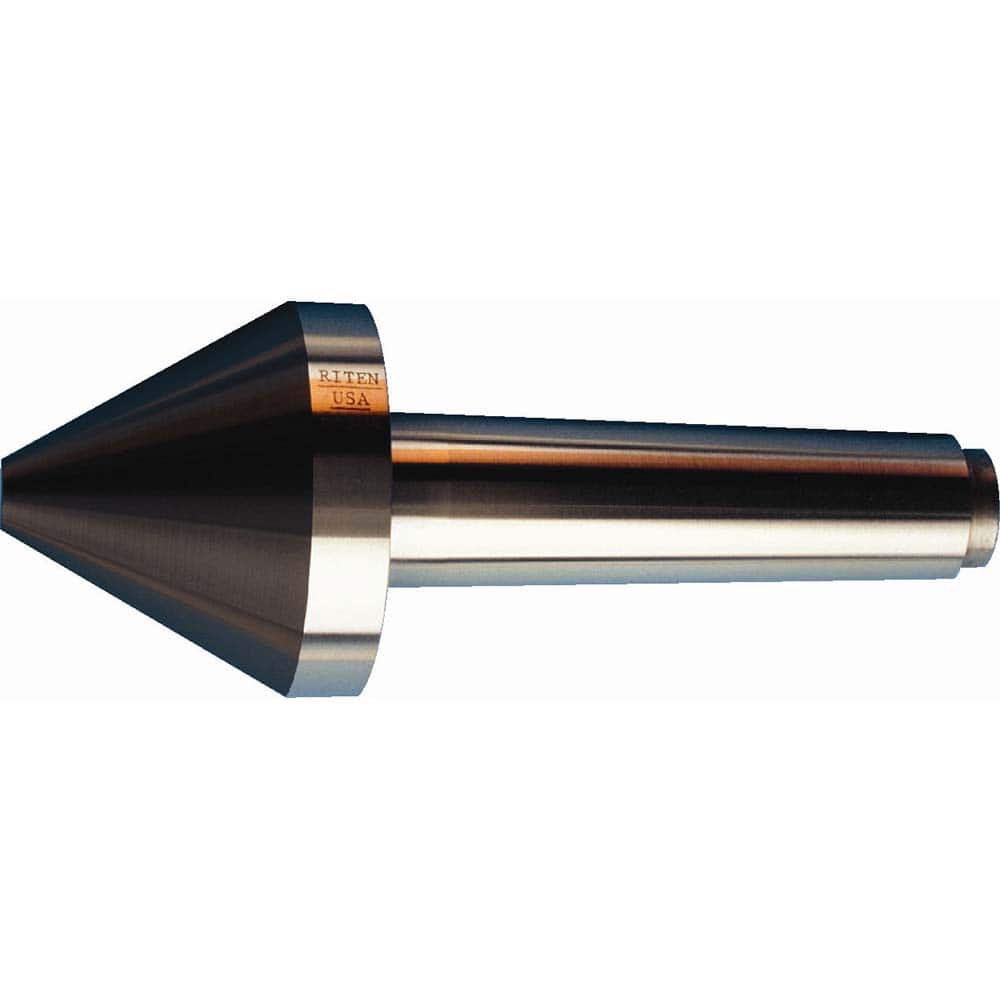 Riten - Dead Centers; Center Type: Solid Center ; Shank Type: Morse Taper ; Shank Taper Size: 3MT ; Point Style: Bull Nose ; Carbide-Tipped: Yes ; Head Diameter (Inch): 1/2 - Exact Tooling