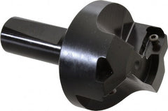 Kyocera - 75° Lead Angle, 1" Max Cut Diam, 1" Min Cut Diam, 0.146" Max Depth of Cut, Indexable Chamfer and Angle End Mill - 2 Inserts, XPMT 15T3.. Insert Style, 3.15" Overall Length, Straight Shank - Exact Tooling