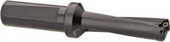 Kyocera - 2.06" Max Drill Depth, 3xD, 11/16" Diam, Indexable Insert Drill - 2 Inserts, 3/4" Shank Diam, Whistle Notch Shank - Exact Tooling