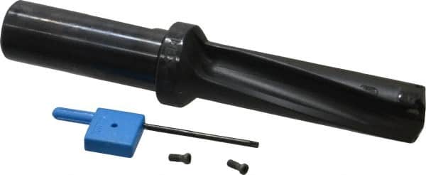 Kyocera - 2-1/4" Max Drill Depth, 3xD, 3/4" Diam, Indexable Insert Drill - 2 Inserts, 3/4" Shank Diam, Whistle Notch Shank - Exact Tooling