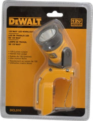DeWALT - 12 Volts, 130 Lumens, Cordless Work Light - Yellow/Black, 12V Lithium-Ion - Exact Tooling