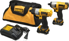 DeWALT - 12 Volt Cordless Tool Combination Kit - Includes 1/4" Impact Driver & 1/4" Screwdriver, Lithium-Ion Battery Included - Exact Tooling