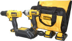 DeWALT - 12 Volt Cordless Tool Combination Kit - Includes 1/4" Impact Driver & 3/8" Drill/Driver, Lithium-Ion Battery Included - Exact Tooling
