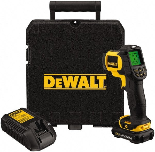 DeWALT - -29 to 500°C (-20 to 932°F) Infrared Thermometer - 12:1 Distance to Spot Ratio - Exact Tooling