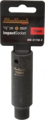 Blackhawk by Proto - 1/2" Drive 11mm Deep Impact Socket - 6 Points, 3-7/32" OAL - Exact Tooling