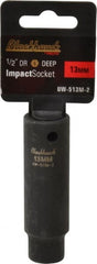 Blackhawk by Proto - 1/2" Drive 13mm Deep Impact Socket - 6 Points, 3-7/32" OAL - Exact Tooling