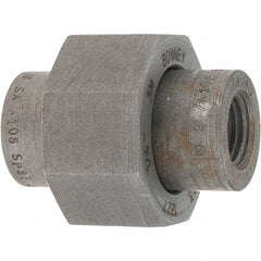 Made in USA - Size 1/4", Class 3,000, Forged Carbon Steel Black Pipe Union - 3,000 psi, Threaded End Connection - Exact Tooling