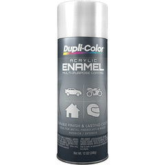 Dupli-Color - White, Gloss, Acrylic Enamel Spray Paint - 12 to 14 Sq Ft per Can, 12 oz Container - Exact Tooling