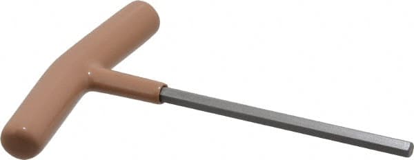 Paramount - 6mm Hex, T-Handle Cushion Grip, Hex Key - 6" OAL, Steel, Metric System of Measurement - Exact Tooling