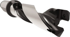 Allied Machine and Engineering - Series 24, 24 to 25.99mm Diam, 25mm Diam Straight Shank with Flange, Helical Flute Spade Drill - 78mm Max Depth, 113.8mm Body Length, 169.8mm OAL, Standard Length, Through Coolant - Exact Tooling