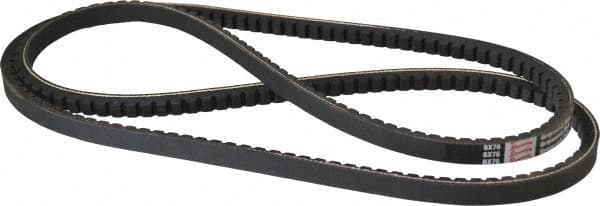 Browning - Section BX, 21/32" Wide, 79" Outside Length, Gripnotch V-Belt - Rubber Compound, Gripnotch, No. BX76 - Exact Tooling