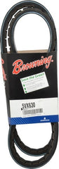 Browning - Section 5VX, 5/8" Wide, 63" Outside Length, Gripnotch V-Belt - Rubber Compound, 358 Gripnotch, No. 5VX630 - Exact Tooling