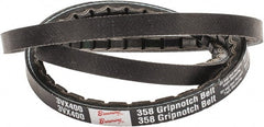 Browning - Section 3VX, 3/8" Wide, 40" Outside Length, Gripnotch V-Belt - Rubber Compound, 358 Gripnotch, No. 3VX400 - Exact Tooling