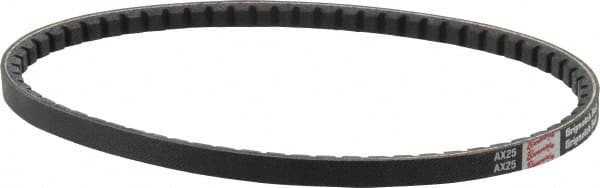 Browning - Section AX, 1/2" Wide, 27" Outside Length, Gripnotch V-Belt - Rubber Compound, Gripnotch, No. AX25 - Exact Tooling