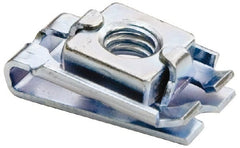 Made in USA - 5/16-18 Screw, 0.096 to 0.141" Thick, Spring Steel U Nut Retainer - 1/2" Center Edge, Zinc-Plated Finish - Exact Tooling