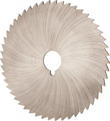 Made in USA - 6" Diam x 5/64" Blade Thickness x 1" Arbor Hole Diam, 42 Tooth Slitting and Slotting Saw - Arbor Connection, Right Hand, Uncoated, High Speed Steel, Concave Ground - Exact Tooling