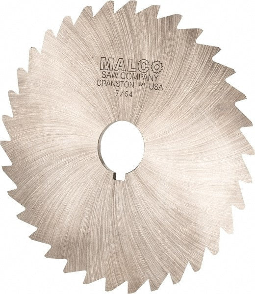 Made in USA - 6" Diam x 7/64" Blade Thickness x 1" Arbor Hole Diam, 50 Tooth Slitting and Slotting Saw - Arbor Connection, Right Hand, Uncoated, High Speed Steel, Concave Ground, Contains Keyway - Exact Tooling