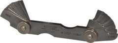 SPI - 16 Piece, 1/32 to 17/64 Inch Radius, Stainless Steel Radius Gage Set - Style A, 1/64 Inch Graduation - Exact Tooling