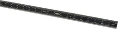 SPI - 18" Long, 1/64, 1/32, 1/16, 1/8" Graduation, Rigid Steel Rule - 4R Graduation Style, 1-1/8" Wide, Black, Black Chrome Finish - Exact Tooling