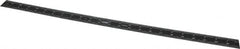 SPI - 24" Long, 1/100, 1/64, 1/32, 1/10" Graduation, Rigid Steel Rule - 5R Graduation Style, 1-1/8" Wide, Black, Black Chrome Finish - Exact Tooling