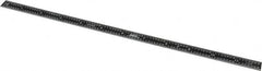 SPI - 12" Long, 1/64, 1/50, 1/32, 1/10" Graduation, Flexible Steel Rule - 3R Graduation Style, 1/2" Wide, Black, Black Chrome Finish - Exact Tooling